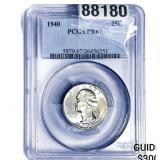 1940 Washington Silver Quarter PCGS PR67