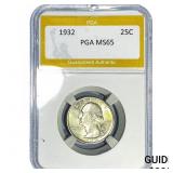 1932 Washington Silver Quarter PGA MS65