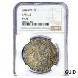 1878 8TF Morgan Silver Dollar NGC VF35 VAM-21