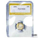 1941 Mercury Silver Dime PGA MS66