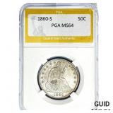 1860-S Seated Liberty Half Dollar PGA MS64