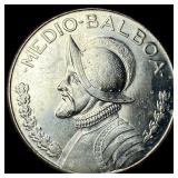 1966 Panama Silver 1/2 Balboa