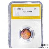 1916-S Walking Liberty Cent PGA AU58