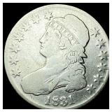 1831 Capped Bust Half Dollar NEARLY UNCIRCULATED
