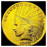 1912 Indian Head $10 Gold Eagle NEARLY UNCIRCULATE