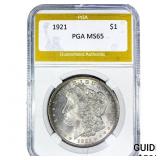 1921 Morgan Silver Dollar PGA MS65