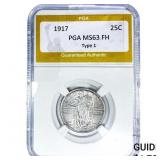 1917 Standing Liberty Quarter PGA MS63 FH