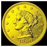 1850 $2.50 Liberty Head Quarter Eagle CLOSELY UNCI