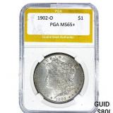 1902-O Morgan Silver Dollar PGA MS65+