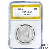 1935-S San Diego Half Dollar PGA MS67