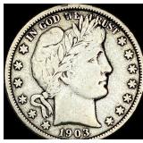 1903-O Silver Barber Half Dollar LIGHTLY  CIRCULA