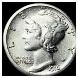 1916-S Silver Mercury Dime UNCIRCULATED