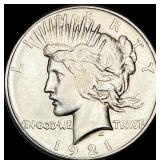 1921 HR Silver Peace Dollar CLOSELY  UNCIRCULATED