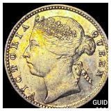 1896 Straits Settlements Silver 10 Cents CLOSELY U