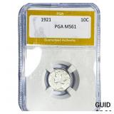 1921 Mercury Silver Dime PGA MS61