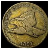 1857 Flying Eagle Cent NEARLY UNCIRCULATED
