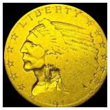 1911 Indian Head Quarter Eagle $2.50 Gold CLOSELY