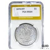 1878 8TF Morgan Silver Dollar PGA MS64