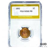 1892 Indian Head Cent PGA MS66 RB