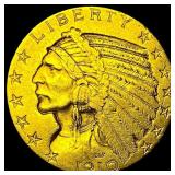 1910 Indian Head Half Eagle $5 Gold CLOSELY UNCIRC