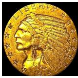 1914-D Indian Head Half Eagle $5 Gold CLOSELY  UN