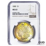 1880 Morgan Silver Dollar NGC MS63