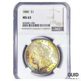 1880 Morgan Silver Dollar NGC MS63