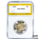 1937 Buffalo Nickel PGA MS65