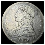 1838 Silver Capped Bust Half Dollar HIGH  GRADE