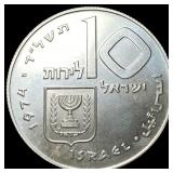 1974 Isreal Silver 10 Lirot Proof