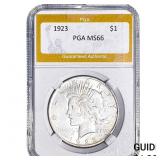 1923 Silver Peace Dollar PGA MS66