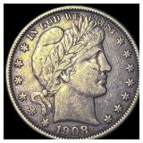 1908-O Silver Barber Half Dollar NEARLY  UNCIRCUL