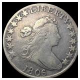 1806 Draped Bust Half Dollar LIGHTLY  CIRCULATED