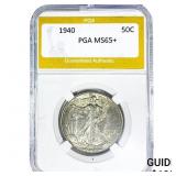 1940 Walking Liberty Half Dollar PGA MS65+