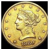 1880-S Gold $10 Liberty Head Eagle CLOSELY  UNCIR