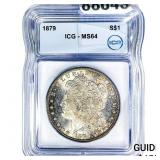 1879 Morgan Silver Dollar ICG MS64