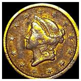 1851 Gold $1 Liberty Head Type 1 NEARLY  UNCIRCUL
