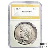 1926 Silver Peace Dollar PGA MS66