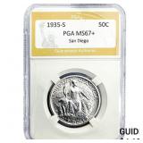 1935-S San Diego Half Dollar PGA MS67+