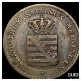 1865 German States 1 Pfennig NEARLY UNCIRCULATED