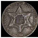 1861 Silver Three-Cent Piece CLOSELY  UNCIRCULATE