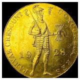 1928 Netherlands Gold 1 Ducat UNCIRCULATED