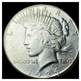 1924 Silver Peace Dollar CLOSELY UNCIRCULATED