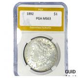 1892 Morgan Silver Dollar PGA MS63