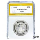 1917 Standing Liberty Quarter PGA MS63 FH