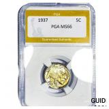 1937 Buffalo Nickel PGA MS66