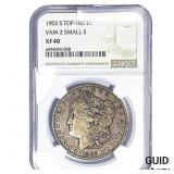 1903-S Morgan Silver Dollar NGC XF40 VAM-2 Small S