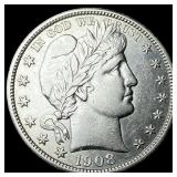 1908 Silver Barber Half Dollar CLOSELY  UNCIRCULA