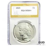 1923 Silver Peace Dollar PGA MS64+