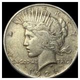 1921 Silver Peace Dollar NEARLY UNCIRCULATED